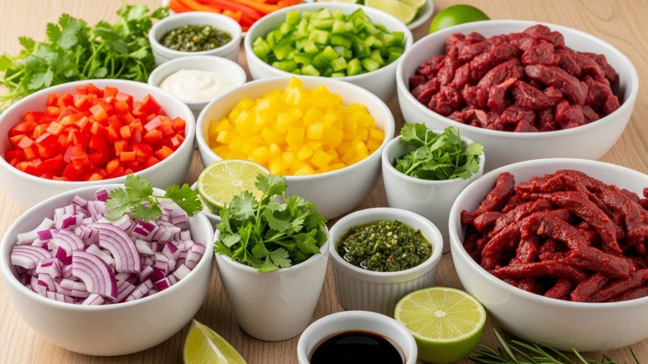 _Mise en place for a healthy Wok Stir Fry Recipe.