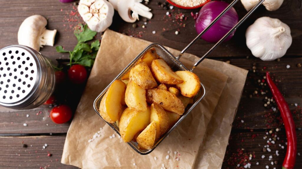 _A jar of spicy garlic chili oil created by cooking with chili peppers and fresh aromatics.