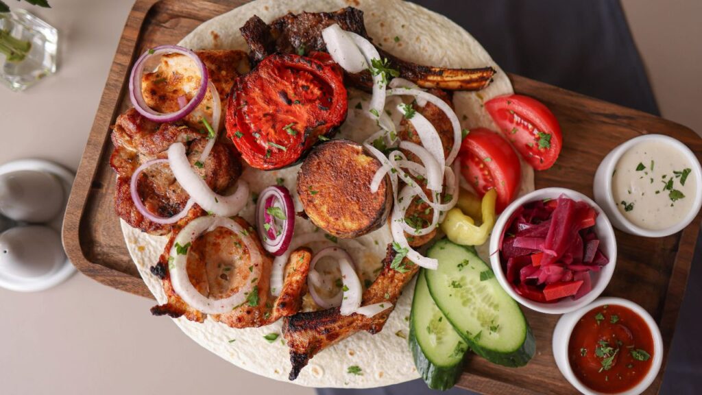 Grilled wild boar dish prepared at home