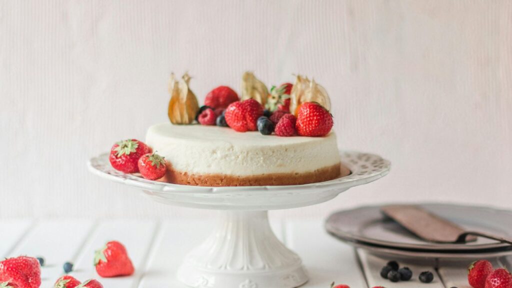 Ingredients arranged for homemade cheesecake shot drink